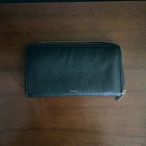 Theory Green Leather Wallet
